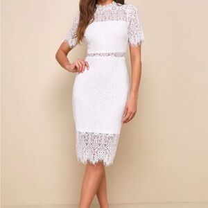 Lulus White Lace Dress